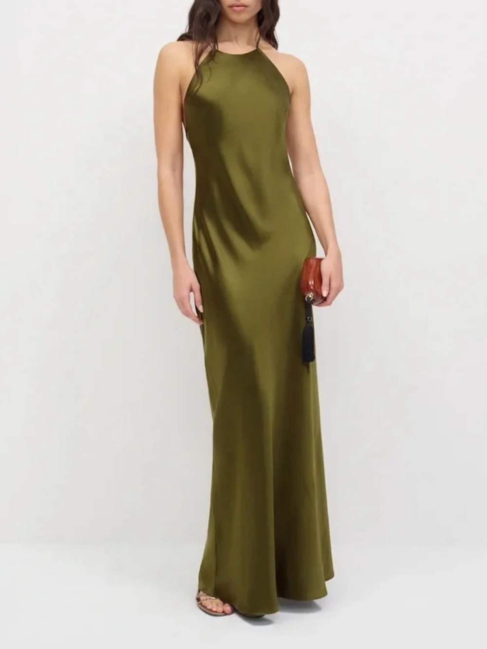 Reformation Jeany Silk Dress In Moss Garden, NWOT, NEVER WORN, NO FLAWS.